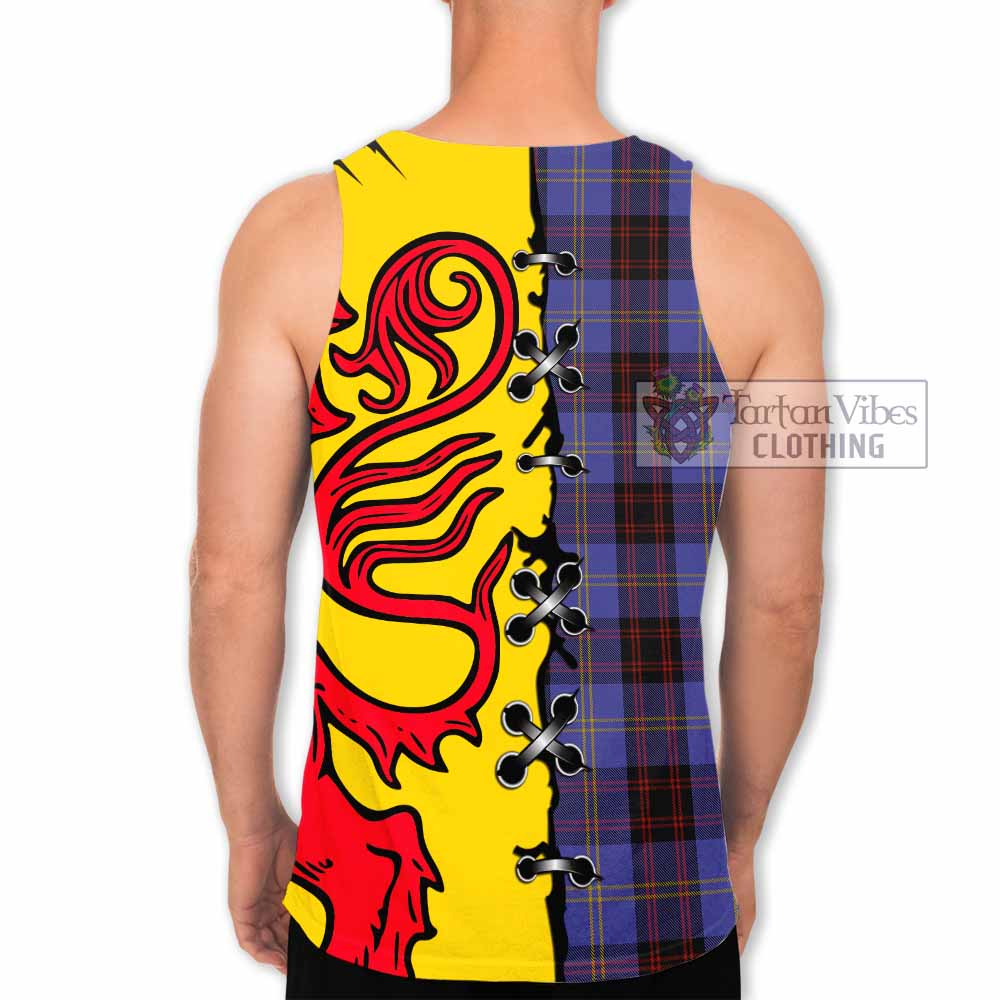 Rutherford Tartan Family Crest Men Tank Top Lion Rampant Honor - Tartan Vibes Clothing