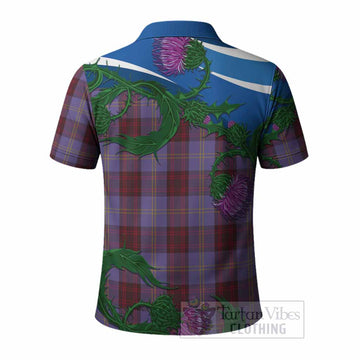 Rutherford Tartan Family Crest Polo Shirt Thistle in Minimalism