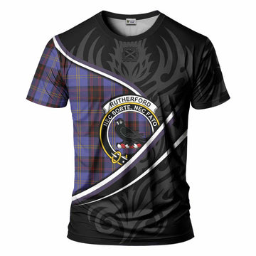 Rutherford Tartan Family Crest T-shirt Celtic Scottish Thistle Floral - Tartan Vibes Clothing
