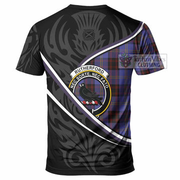 Rutherford Tartan Family Crest T-shirt Celtic Scottish Thistle Floral - Tartan Vibes Clothing