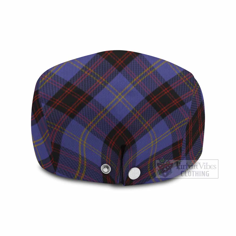 Rutherford Tartan Flat Cap, Jeff Cap Cross Style with Family Crest - Tartan Vibes Clothing