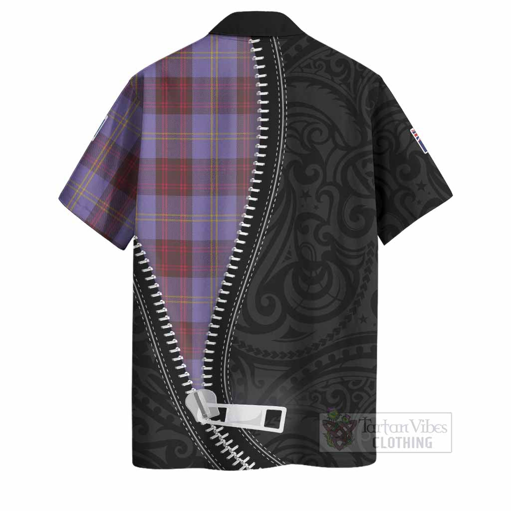 Rutherford Tartan Hawaiian Shirt New Zealand Pattern Unique Zipper Stylized