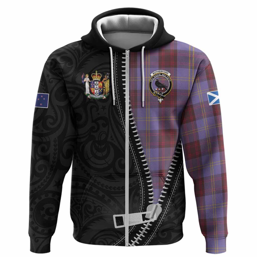 Rutherford Tartan Hoodie New Zealand Pattern Unique Zipper Stylized