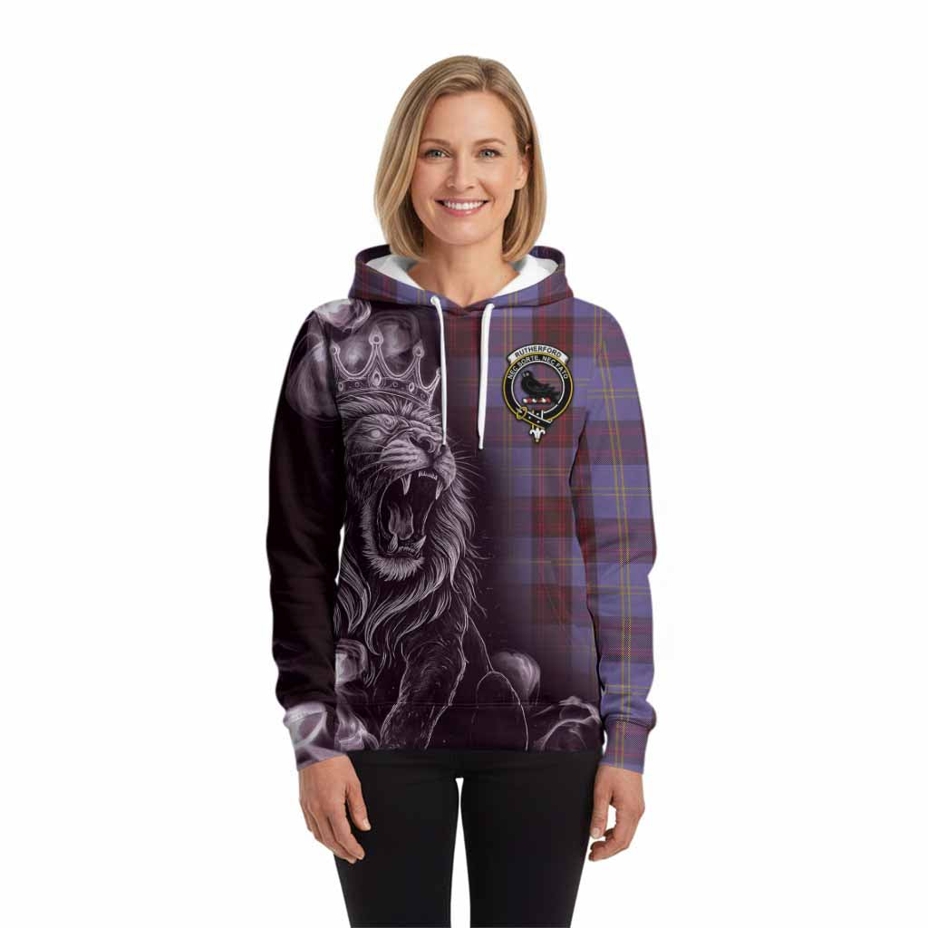 Rutherford Tartan Hoodie Roaring Lion Heritage