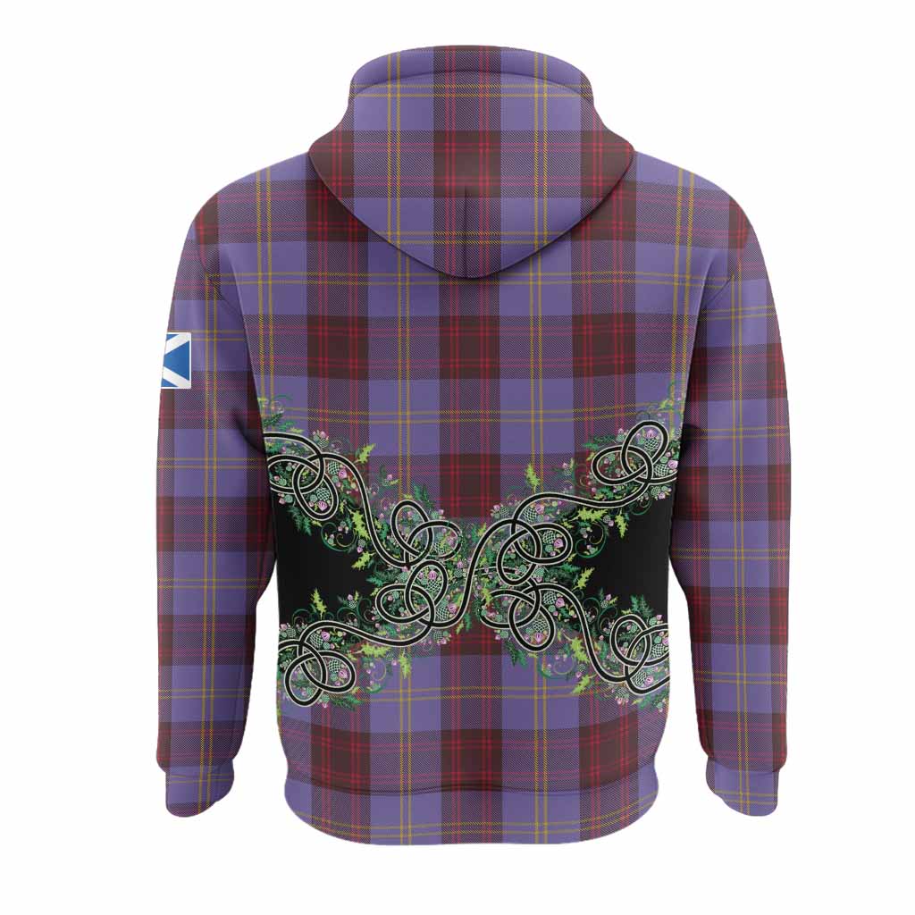 Rutherford Tartan Hoodie Thistle Scottish Spirit