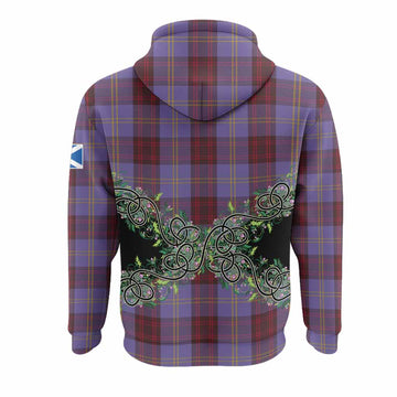 Rutherford Tartan Hoodie Thistle Scottish Spirit