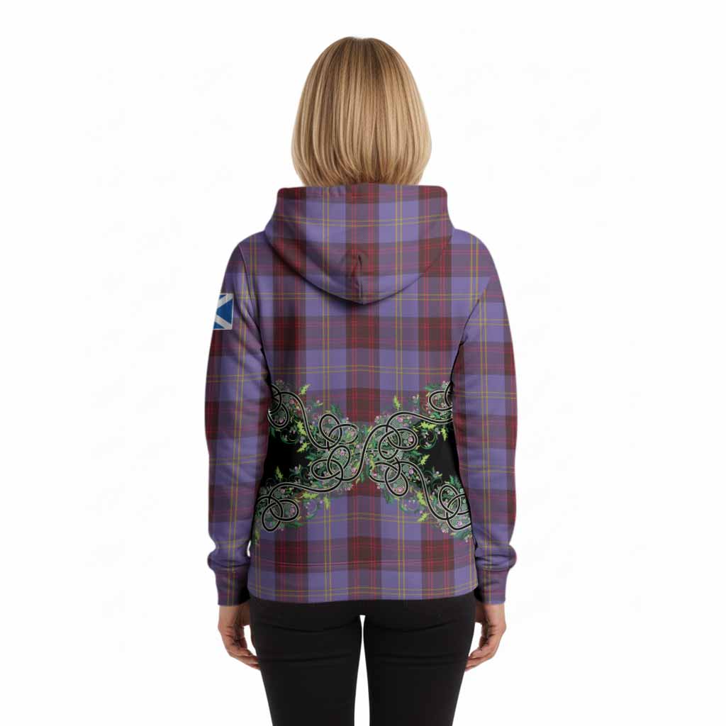 Rutherford Tartan Hoodie Thistle Scottish Spirit