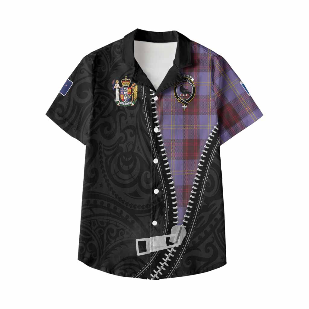 Rutherford Tartan Kid Hawaiian Shirt New Zealand Pattern Unique Zipper Stylized