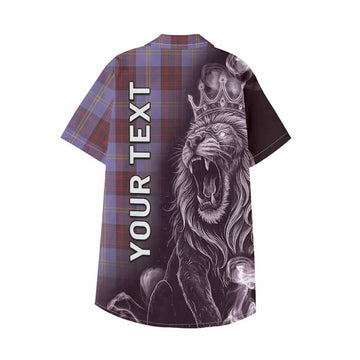 Rutherford Tartan Kid Hawaiian Shirt Roaring Lion Heritage