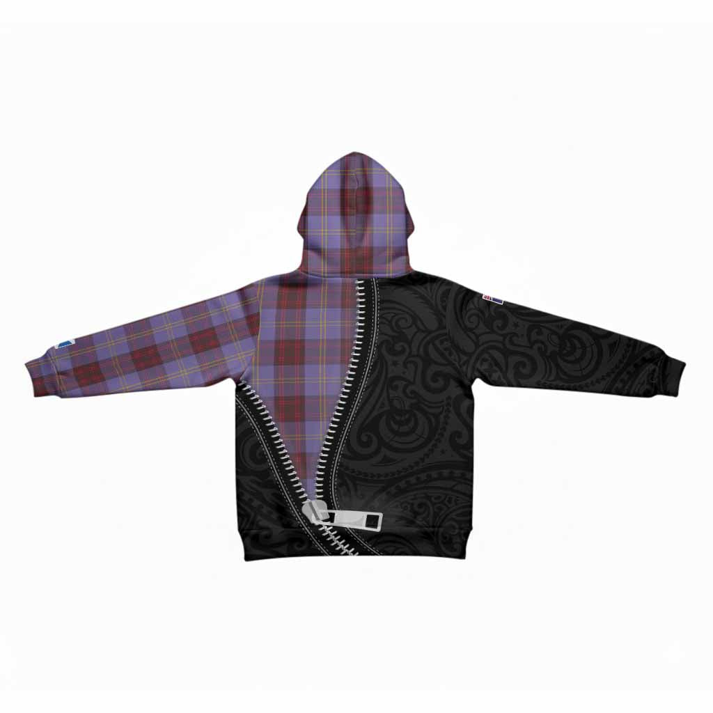 Rutherford Tartan Kid Hoodie New Zealand Pattern Unique Zipper Stylized