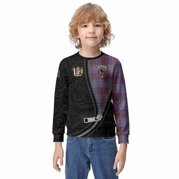 Rutherford Tartan Kid Knitted Sweatshirt New Zealand Pattern Unique Zipper Stylized