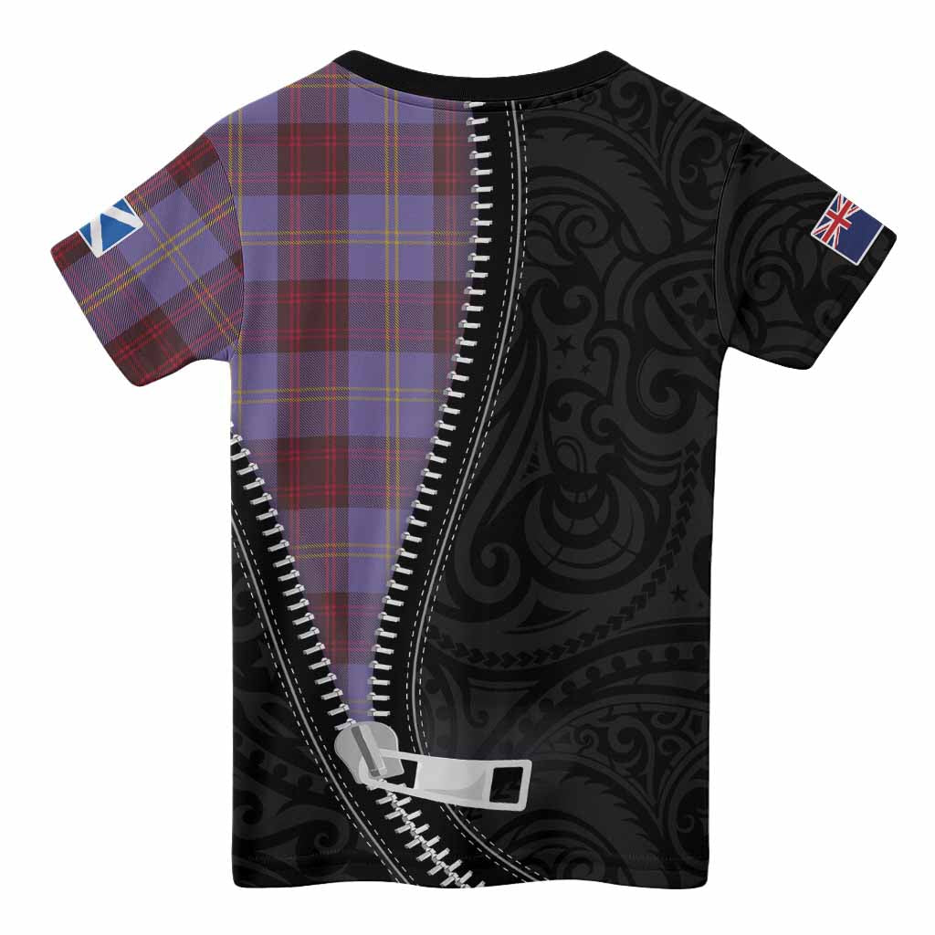 Rutherford Tartan Kid T-shirt New Zealand Pattern Unique Zipper Stylized