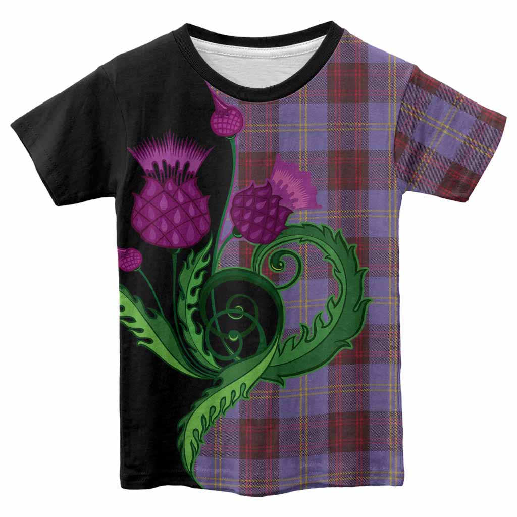 Rutherford Tartan Kid T-shirt Traditional Scottish Thistle