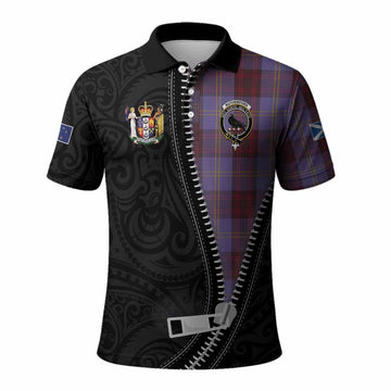 Rutherford Tartan Polo Shirt New Zealand Pattern Unique Zipper Stylized