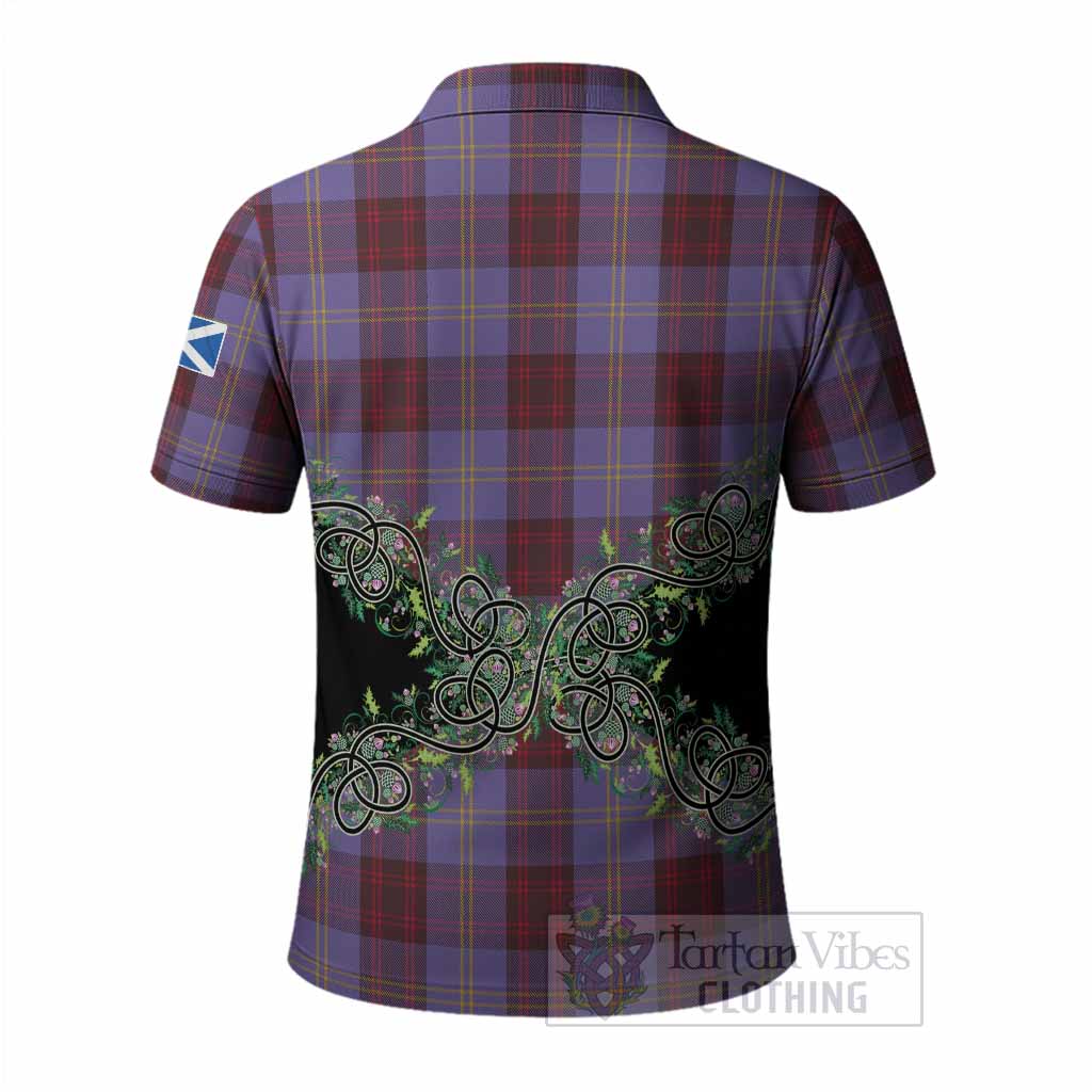 Rutherford Tartan Polo Shirt Thistle Scottish Spirit