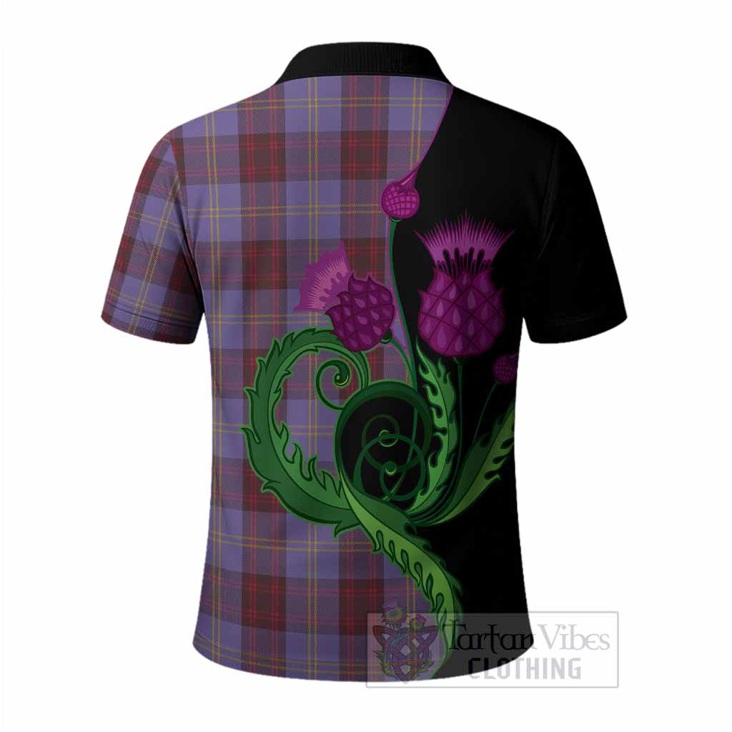 Rutherford Tartan Polo Shirt Traditional Scottish Thistle