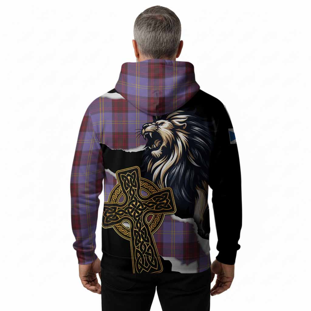 Rutherford Tartan Scottish Hoodie Lion Celtic Heritage