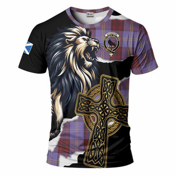 Rutherford Tartan Scottish T-Shirt Lion Celtic Heritage