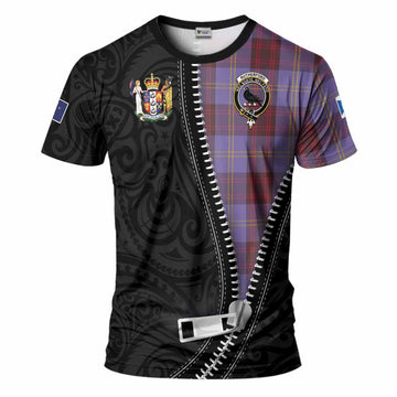 Rutherford Tartan T-Shirt New Zealand Pattern Unique Zipper Stylized