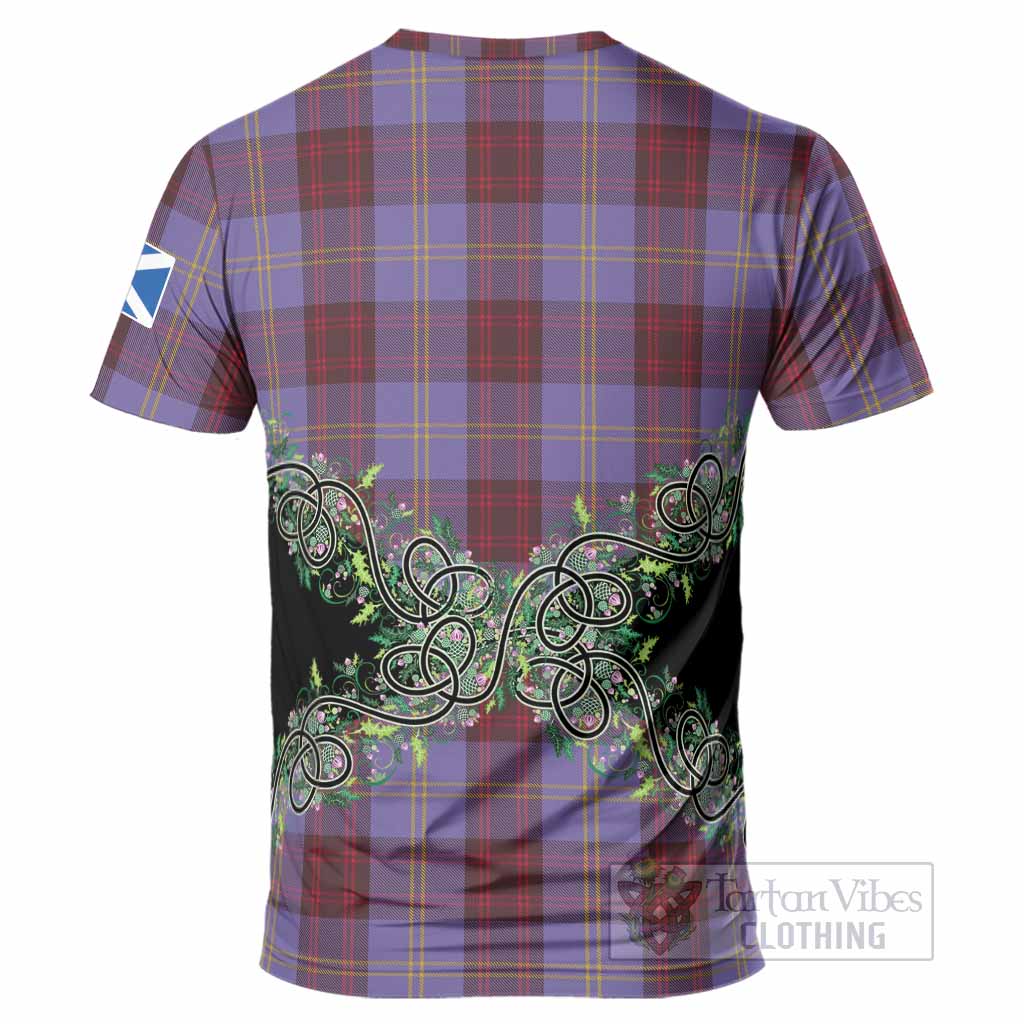 Rutherford Tartan T-Shirt Thistle Scottish Spirit