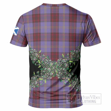 Rutherford Tartan T-Shirt Thistle Scottish Spirit