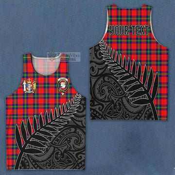 Ruthven Crest Tartan Men's Tank Top with New Zealand Silver Fern Half Style Men - Tartan Vibes Clothing
