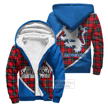 Ruthven Family Crest Tartan Sherpa Hoodie Celebrate Saint Andrew's Day in Style Unisex S - Tartan Vibes Clothing