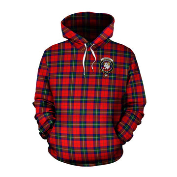 Ruthven Tartan Cotton Hoodie with Family Crest Celtic Skull Style Pullover Hoodie XS - Tartan Vibes Clothing