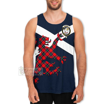 Ruthven Tartan Lion Rampant Men's Tank Top Proudly Display Your Heritage with Alba Gu Brath and Clan Name Men - Tartan Vibes Clothing