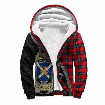 Ruthven Tartan Family Crest Sherpa Hoodie Lion Rampant Royal Thistle Shield Celtic Inspired Unisex S - Tartan Vibes Clothing