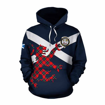 Ruthven Tartan Lion Rampant Cotton Hoodie Proudly Display Your Heritage with Alba Gu Brath and Clan Name Pullover Hoodie XS - Tartan Vibes Clothing
