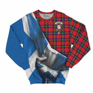 Ruthven Tartan Sweatshirt with Family Crest Scotland Patriotic Style Unisex - Tartan Vibes Clothing