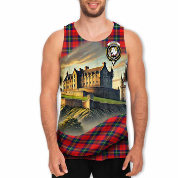 Ruthven Tartan Family Crest Men's Tank Top with Scottish Ancient Castle Style Men - Tartan Vibes Clothing