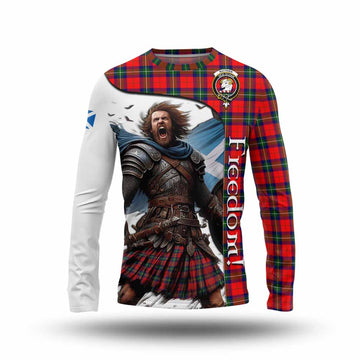 Tartan Vibes Clothing Ruthven Crest Tartan Long Sleeve T-Shirt Inspired by the Freedom of Scottish Warrior