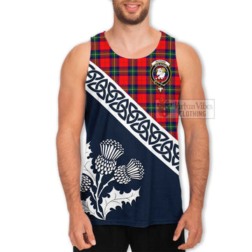 Ruthven Tartan Men's Tank Top Featuring Thistle and Scotland Map Men - Tartan Vibes Clothing