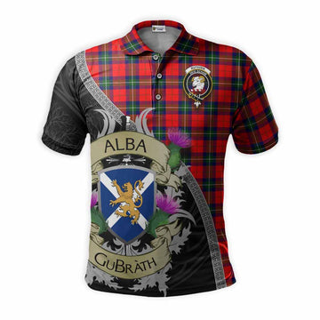 Ruthven Tartan Family Crest Polo Shirt Lion Rampant Royal Thistle Shield Celtic Inspired Kid - Tartan Vibes Clothing