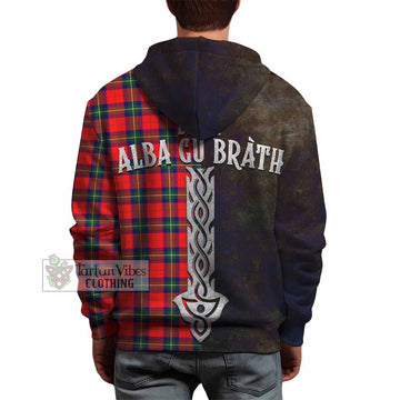 Tartan Vibes Clothing Ruthven Tartan Family Crest Hoodie Alba Gu Brath Be Brave Lion Ancient Style