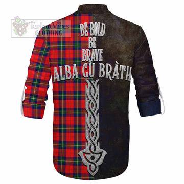Ruthven Tartan Family Crest Ghillie Kilt Shirt Alba Gu Brath Be Brave Lion Ancient Style - Tartan Vibes Clothing