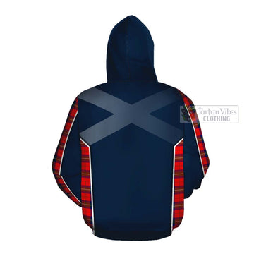 Ruthven Tartan Cotton Hoodie with Family Crest and Lion Rampant Vibes Sport Style Pullover Hoodie - Tartan Vibes Clothing