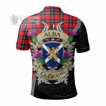 Ruthven Tartan Family Crest Polo Shirt Lion Rampant Royal Thistle Shield Celtic Inspired - Tartan Vibes Clothing