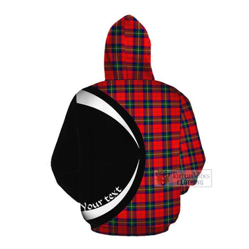 Ruthven Tartan Cotton Hoodie with Family Crest Circle Style Pullover Hoodie - Tartan Vibes Clothing