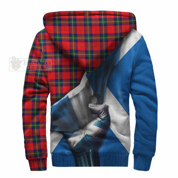 Ruthven Tartan Sherpa Hoodie with Family Crest Scotland Patriotic Style - Tartan Vibes Clothing
