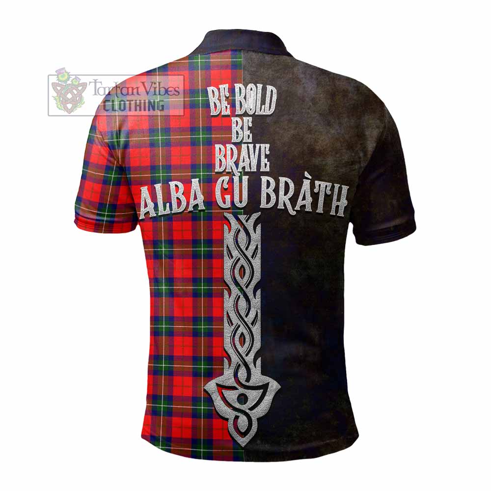 Ruthven Tartan Family Crest Polo Shirt Alba Gu Brath Be Brave Lion Ancient Style - Tartan Vibes Clothing
