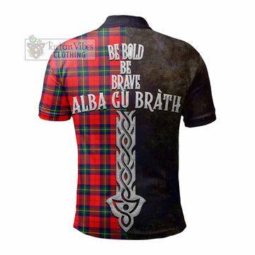 Ruthven Tartan Family Crest Polo Shirt Alba Gu Brath Be Brave Lion Ancient Style - Tartan Vibes Clothing