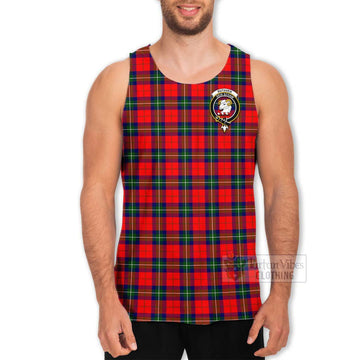 Ruthven Tartan Men's Tank Top with Family Crest Celtic Skull Style - Tartan Vibes Clothing