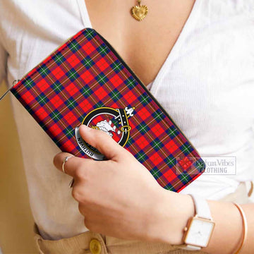 Tartan Vibes Clothing Ruthven Tartan Women's Leather Wallet with Family Crest