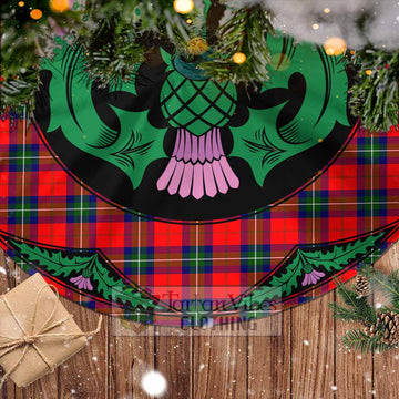 Ruthven Tartan Christmas Tree Skirt Scottish Thistle Style - Tartan Vibes Clothing