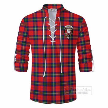 Ruthven Tartan Ghillie Kilt Shirt with Family Crest DNA In Me Style - Tartan Vibes Clothing