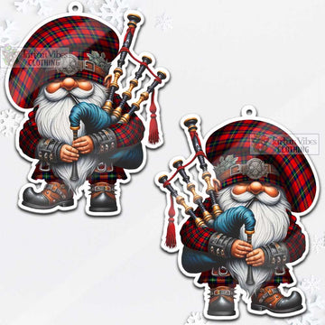Ruthven Tartan Bagpiper Gnome Christmas Ornament - Tartan Vibes Clothing