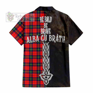 Ruthven Tartan Family Crest Hawaiian Shirt Alba Gu Brath Be Brave Lion Ancient Style - Tartan Vibes Clothing